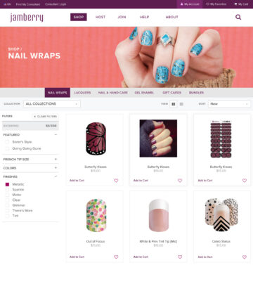 Jamberry Shop Category Header