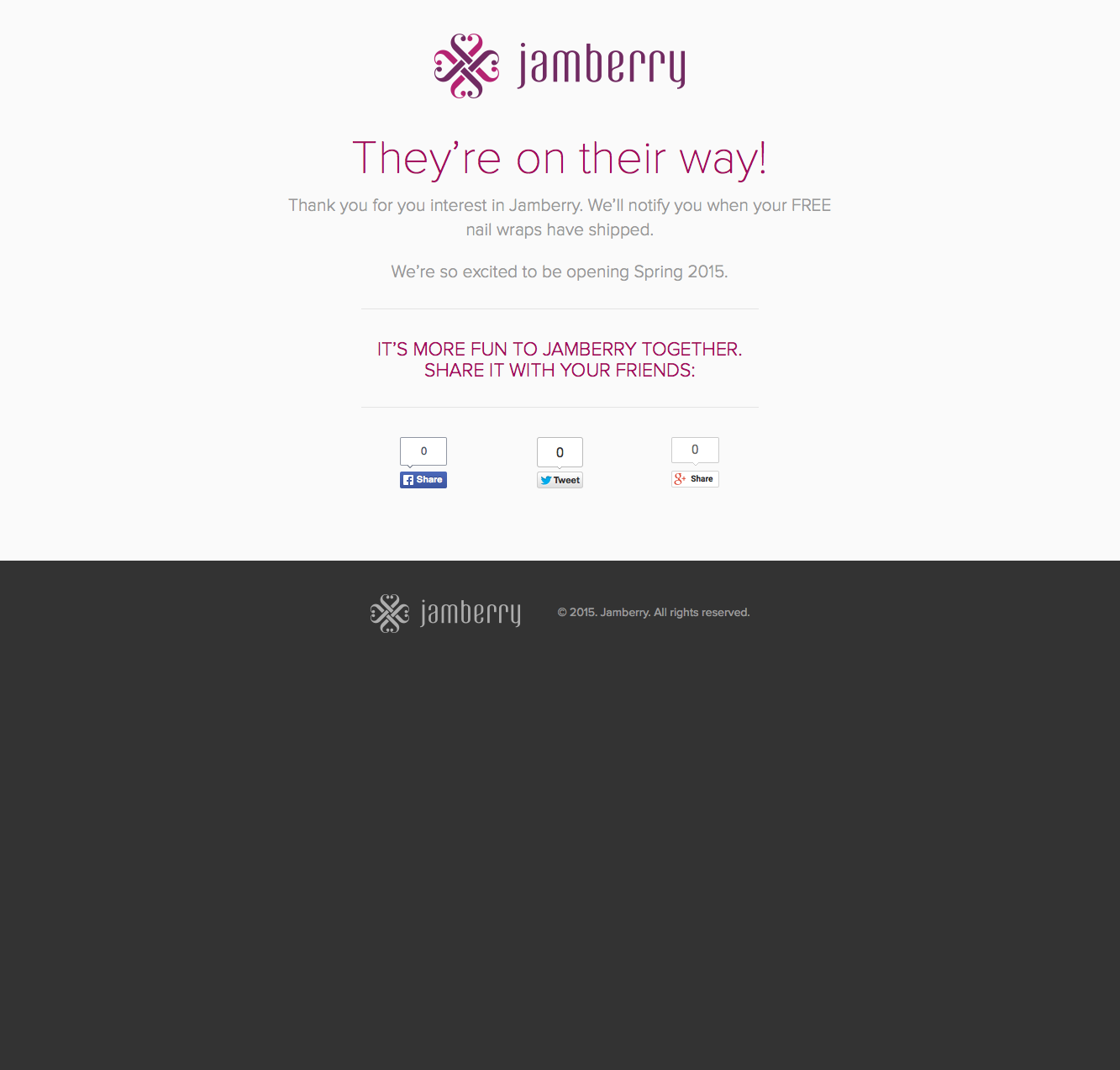 Jamberry Aunz Landing Thanks